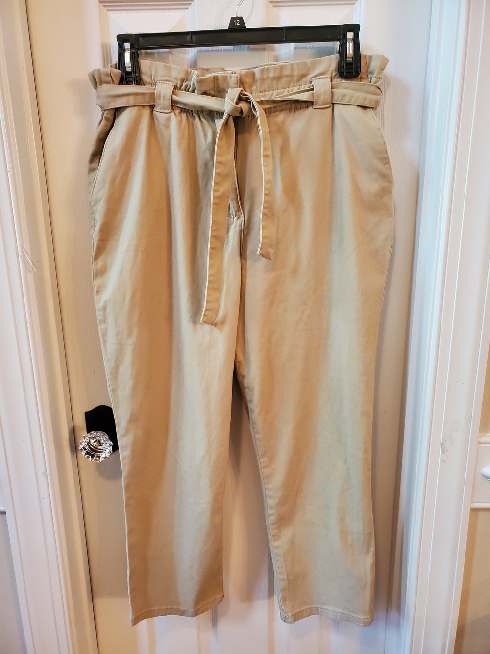NY&CO - High-Waisted Paperbag Tie-Waist - Trousers - Size 16